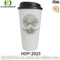 Tragbare nicht-fragile doppelwandige Plastikkaffeetasse (HDP-2023)